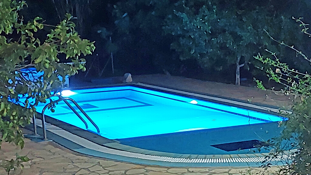 Villa Elia pool night